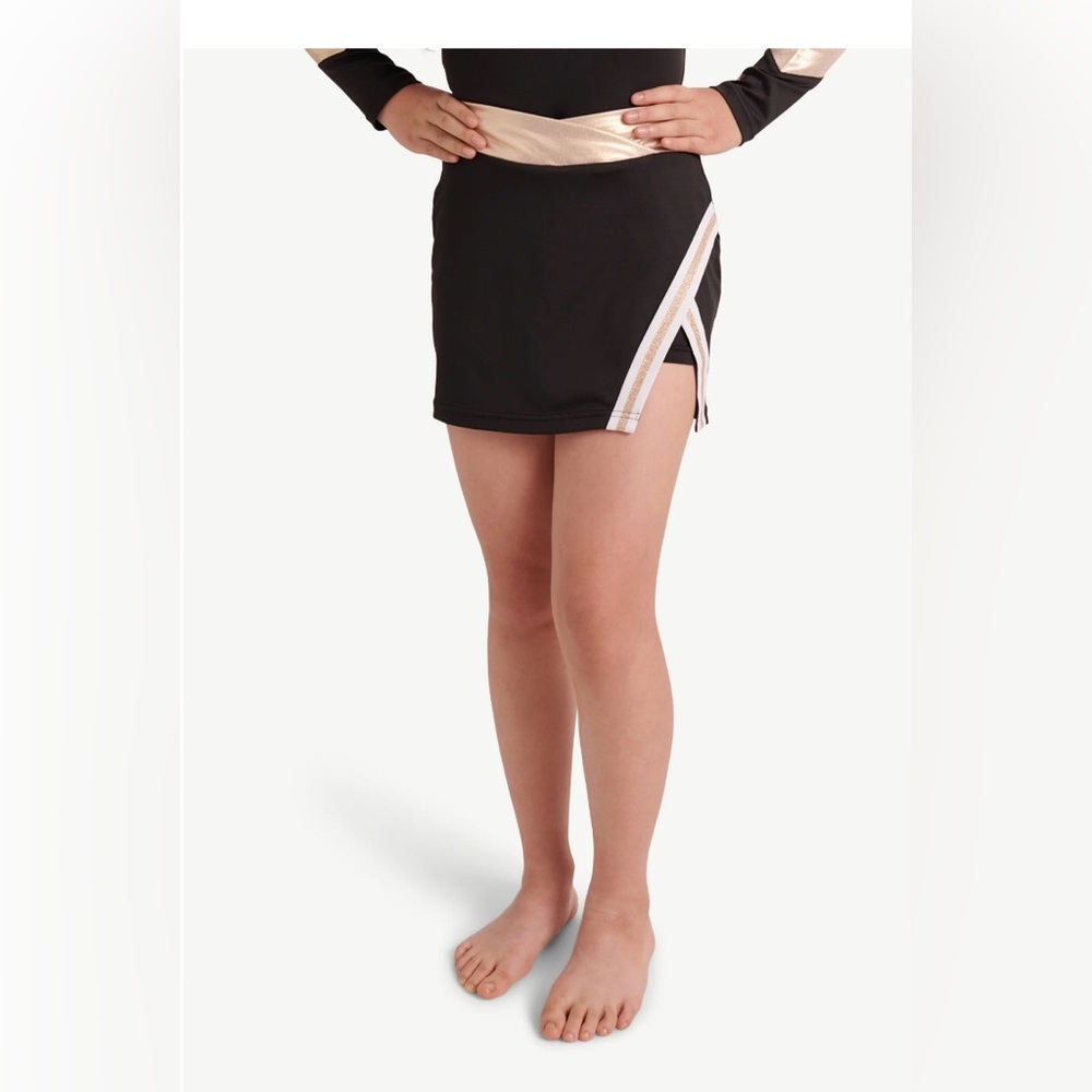 Justice Girls Metallic Stripe Cheer Skort